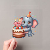 Süßer Elefant 12. Geburtstag Acryleinladungen (Insitu (Handheld))