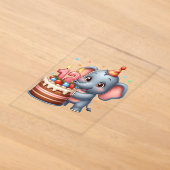Süßer Elefant 12. Geburtstag Acryleinladungen (Ablage )