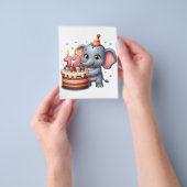 Süßer Elefant 12. Geburtstag Flyer (Gruppe)