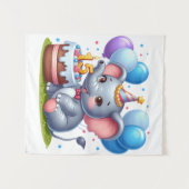 Süßer Elefant 15. Geburtstag Wandteppich (Vorderseite (Horizontal))