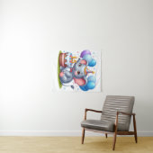 Süßer Elefant 15. Geburtstag Wandteppich (Beispiel (Horizontal))