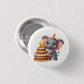 Süßer Elefant 16. Geburtstag Button (Vorne & Hinten)