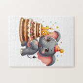 Süßer Elefant 16. Geburtstag Puzzle (Horizontal)