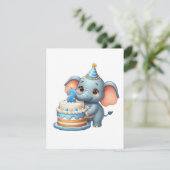 Süßer Elefant 2. Geburtstag (Stehend Vorderseite)