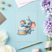 Süßer Elefant 2. Geburtstag Acryleinladungen (In Situ (Hochzeit))