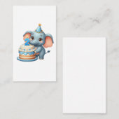 Süßer Elefant 2. Geburtstag Begleitkarte (Vorne/Hinten)