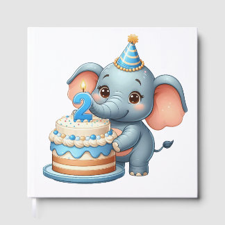 Süßer Elefant 2. Geburtstag Gästebuch