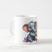 Süßer Elefant 5. Geburtstag Kaffeetasse (Vorderseite Links)