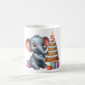 Süßer Elefant 5. Geburtstag Kaffeetasse (Mittel)