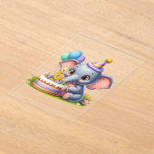 Süßer Elefant 6. Geburtstag Acryleinladungen (Ablage )