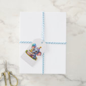 Süßer Elefant 6. Geburtstag Geschenkanhänger (Mit Garn)