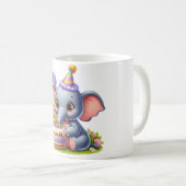 Süßer Elefant 6. Geburtstag Kaffeetasse (VorderseiteRechts)