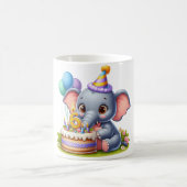 Süßer Elefant 6. Geburtstag Kaffeetasse (Mittel)