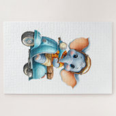 Süßer Elefant auf einem Roller-Puzzles  Puzzle (Horizontal)