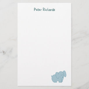 Süßer Elefant (blau) Briefpapier