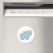 Süßer Elefant (blau) Magnet (In Situ (Geschirrspüler))