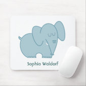 Süßer Elefant (blau) Mousepad (Mit Mouse)