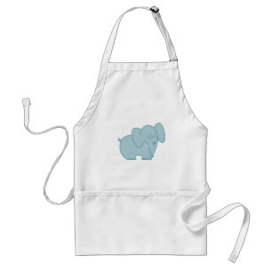 Süßer Elefant (blau) Schürze