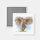 Süßer Elefant Cartoon Magnet (Vorderseite/Rückseite)