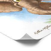Süßer Elefant Cartoon Poster (Ecke)