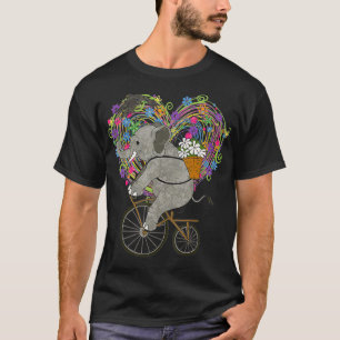 Süßer Elefant fährt gerne mit dem Vintage-Fahrrad  T-Shirt