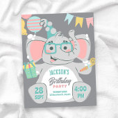Süßer Elefant Geburtstag  Einladung