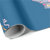 Süßer Elefant Geburtstag Geschenkpapier (Rolleneckpunkt)