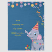 Süßer Elefant Geburtstag Seidenpapier (Vorderseite)