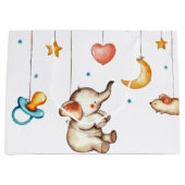 Süßer Elefant Große Geschenktüte (Vorderseite)