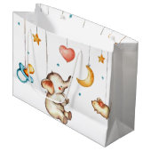 Süßer Elefant Große Geschenktüte (Vorderseite Schrägansicht)