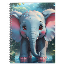 Süßer Elefant im Regen
