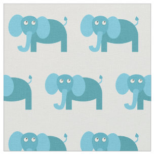 Süßer Elefant Kind Baby Kinderzimmer Hellblau Stoff