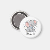Süßer Elefant-Magnet Magnet (Vorderseite/Rückseite)
