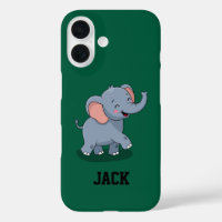 Süßer Elefant mit Geschenk