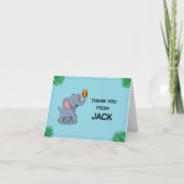 Süßer Elefant mit Geschenk Dankeskarte (Vorderseite)