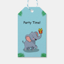 Süßer Elefant mit Geschenk