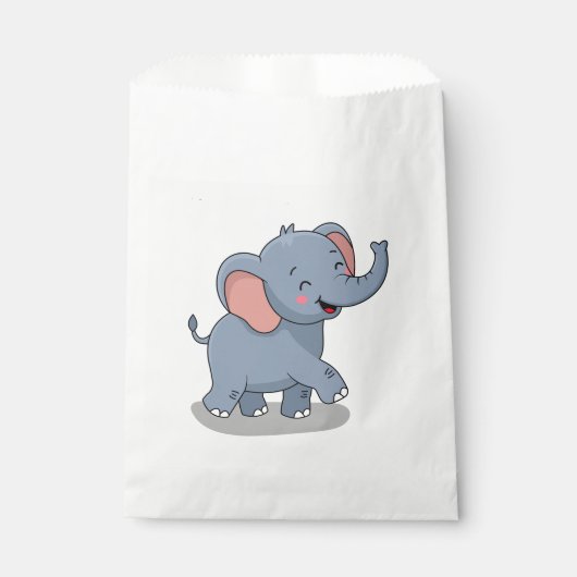 Süßer Elefant mit Geschenk Geschenktütchen (Vorderseite)