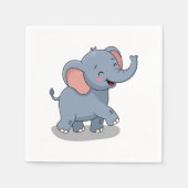 Süßer Elefant mit Geschenk Serviette (Vorderseite)