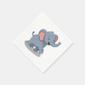 Süßer Elefant mit Geschenk Serviette (Ecke)