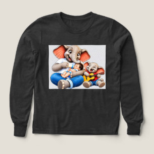 süßer Elefant Mutter und Baby Elefant T-Shirt-Tier