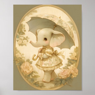 Süßer Elefant - Poster für das Babyzimmer