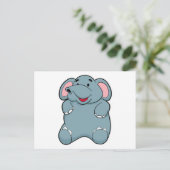 Süßer Elefant Postkarte (Stehend Vorderseite)