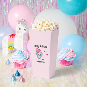 Süßer Elefant rosa Geburtstag Geschenkschachtel