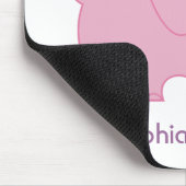 Süßer Elefant (Rosa) Mousepad (Ecke)