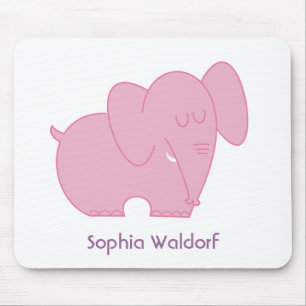 Süßer Elefant (Rosa) Mousepad
