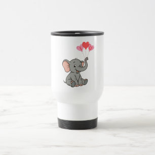 Süßer Elefant Valentinstag Reisebecher