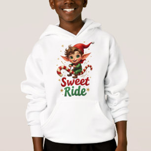 Süßer Elf-Kinder-Weihnachtshoodie Hoodie