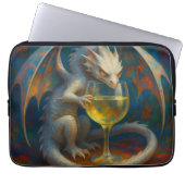 Süßer Elfenbeing-Drache & Weißwein-Fantasy-Kunst Laptopschutzhülle (Vorderseite)
