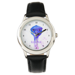 Süßer Emu Australien Tier Mädchen Kinder Aussie Armbanduhr