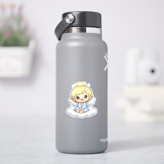 Süßer Engel Chibi-Vinyl-Aufkleber Aufkleber (HydroFlask)